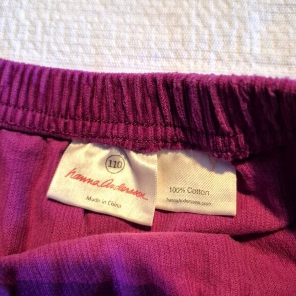 Hanna Andersdon girls size 110 or 5 purple corduroy tiered circle skirt VGUC - Picture 3 of 6